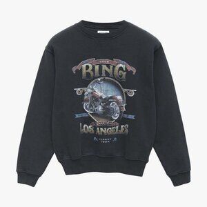 Anine Bing Ramona Biker Sweatshirt Size Small